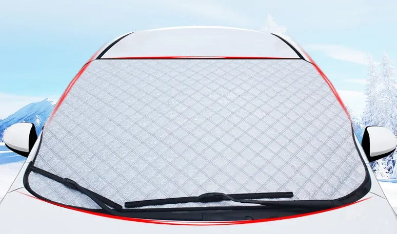 Car snow block aluminised film front windshield cover for frost guard and sun block