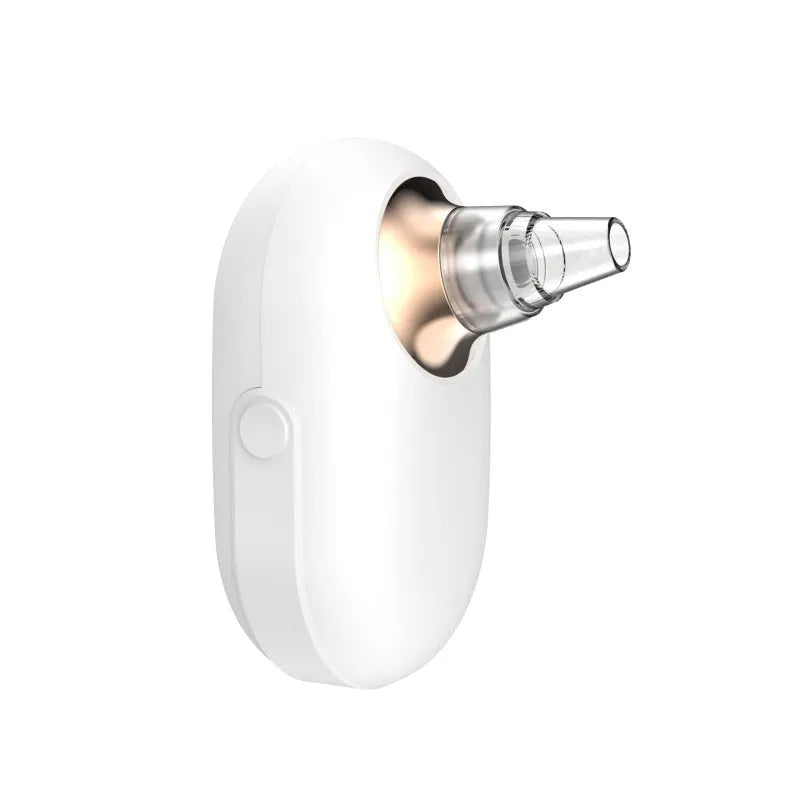 Gold rechargeable electric face cleanser with two brush heads for blackhead removal and deep cleaning