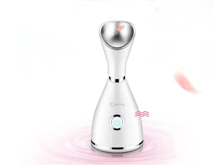 White nano ionic facial steamer 170x110x175mm with thermal spray and one-key switch