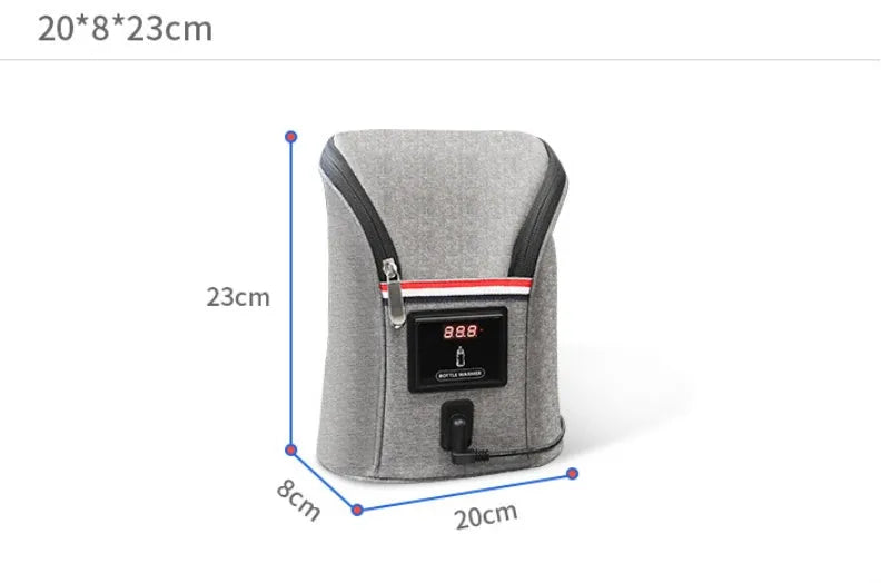 Car USB portable baby bottle warmer with dual bottle capacity and electronic temperature display screen