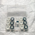 Rectangular contact lens case for women with multiple colour options and vibration cleaning function