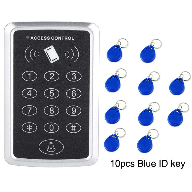 N-B03 ID card access control machine with 10 card buckles on a white background