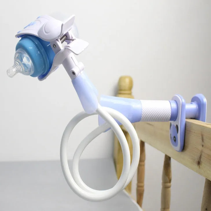 Extended 1.05 metre baby feeding bracket in blue colour for bottle and breastfeeding support