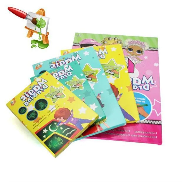 3D fluorescent board in A3 A4 A5 plastic sizes with colour box and pen options