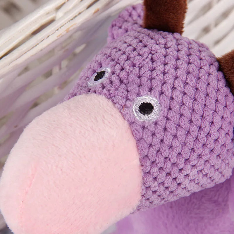 Corn velvet pet plush squeaky toy in screaming cow or screaming duck design for dog play