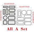 Contour label silicone transparent stamp with metal material in LG24-7108 colour for home geometry use