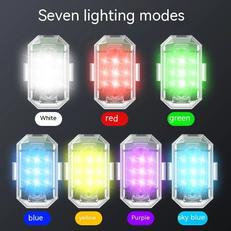 Strobe light remote control kit with four 5W ABS lights for car motorcycle bicycle modification