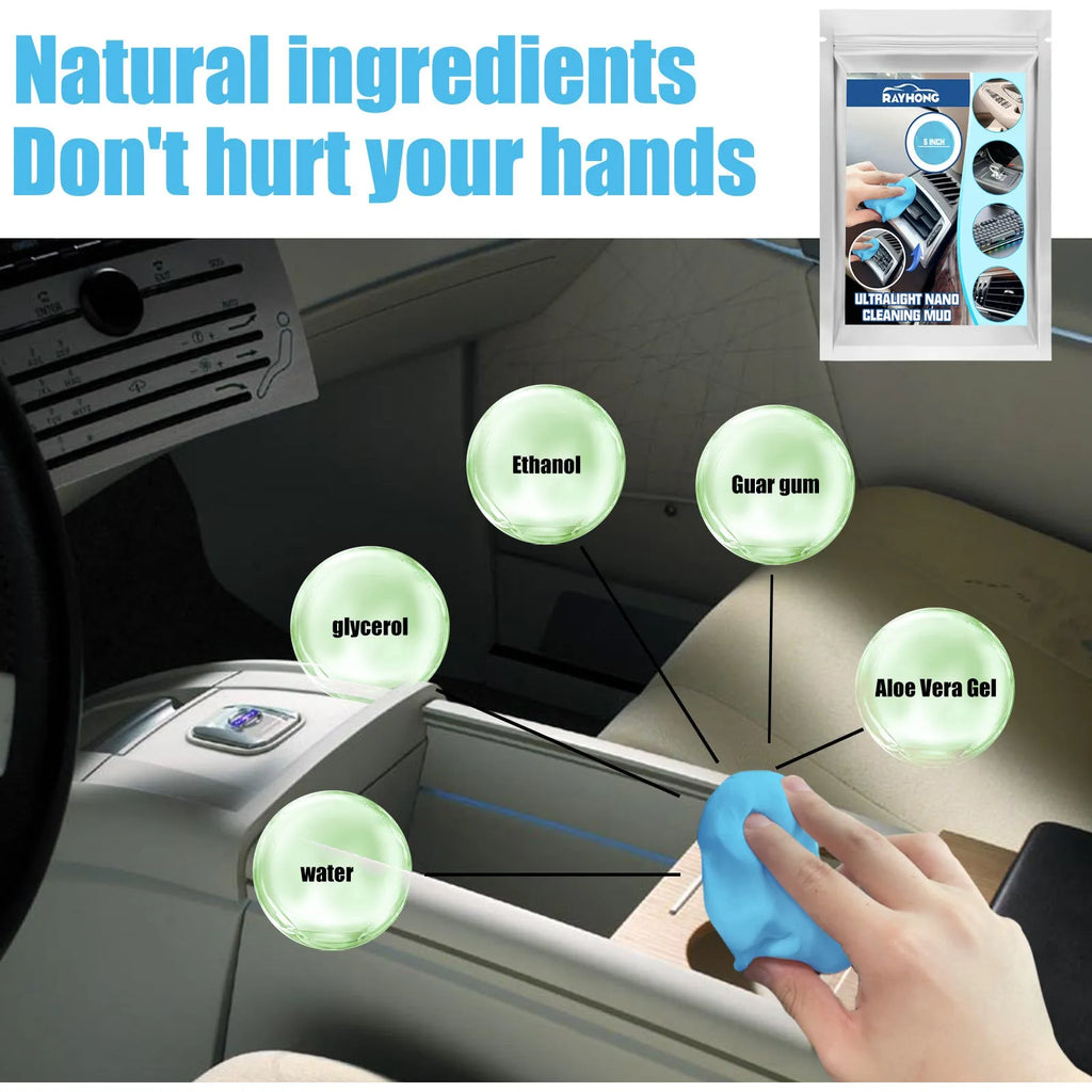 20g pack of car interior cleaning mud for dust removal from gaps and vents.
