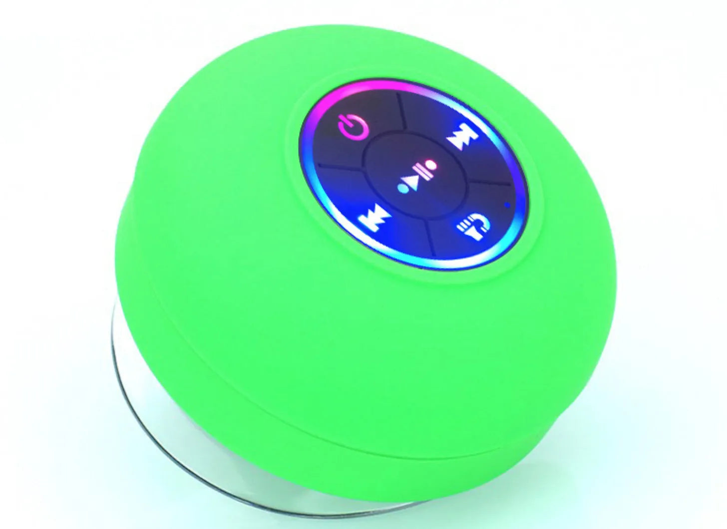 BTS07 large suction cup waterproof Bluetooth speaker with LED light in six colour options.