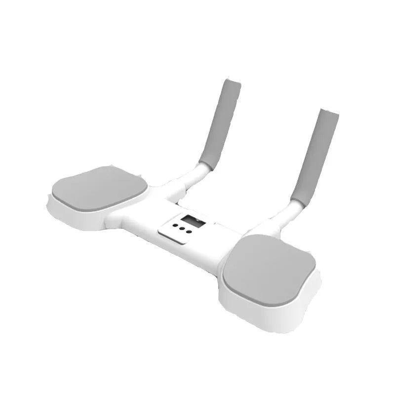 White multi-functional flat support trainer with alloy aluminium tube frame on a home floor.
