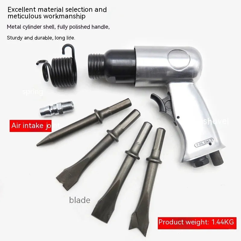 150mm long steel air hammer chisel head for rust removal and brake pad work.