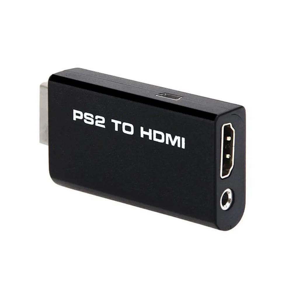 Black game to HDMI converter with audio-video output and PS/2 interface for PS2 game machine