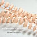 Frosted velvet Cat's Eye effect artificial nail set in short ladder XS, S, and M sizes showing Aurora shades.