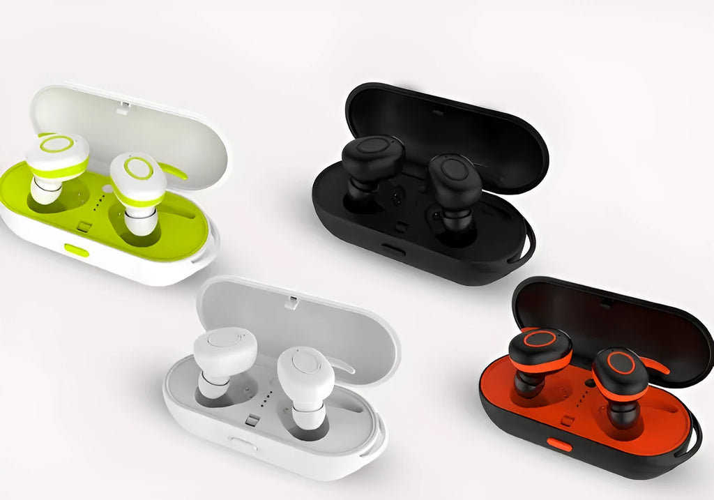 CSR Air-tws black wireless in-ear Bluetooth sports headphones with charging case
