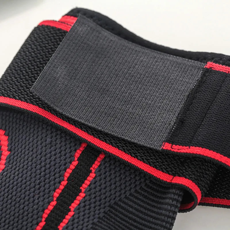 Nylon compression ankle sheath in black, blue, green, orange, red, sizes S M L XL for sprain and swelling support.