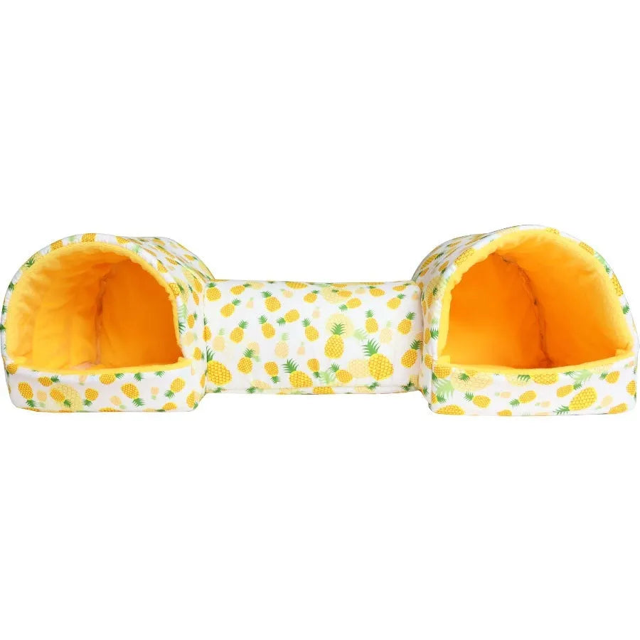 Small pet nest bed made of soft polyester in a colourful pattern, suitable for hamsters and guinea pigs