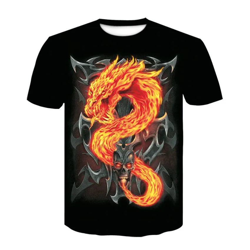 Men's trendy short sleeve 3D digital printed t-shirt in bamboo fibre blend, available in multiple colours and sizes XS-4XL
