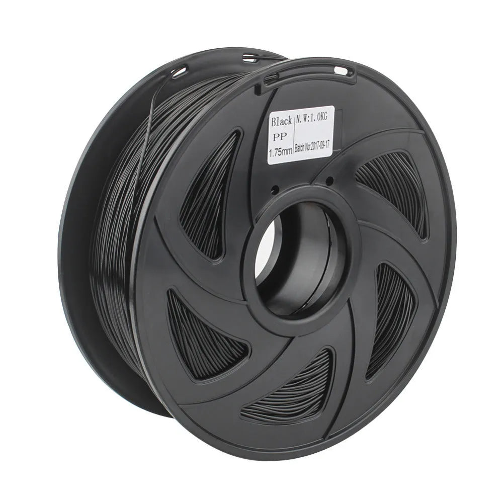 Spoool of black TPU filament for 3D printing pens flexible rapid prototyping