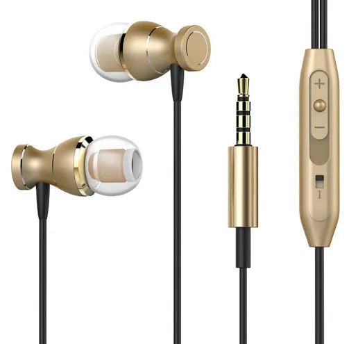 Maiwan universal bass music in-ear earphones with TPE cable and 3.5mm plug, 10mm driver, black colour option