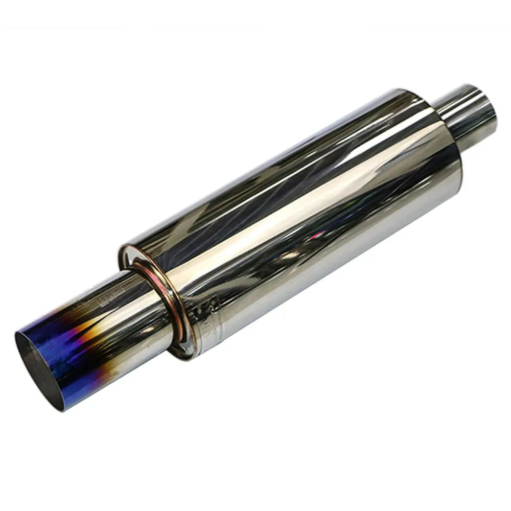 Stainless steel straight row exhaust pipe 500mm for general vehicle modification with HKS and size options