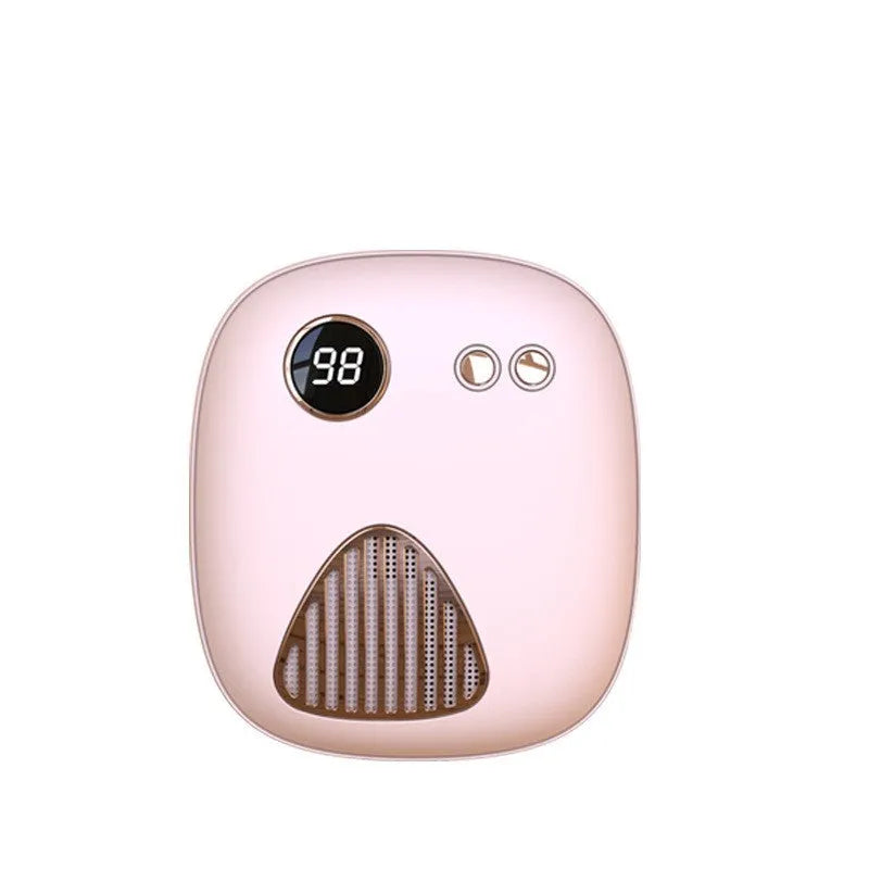 Mini hand warmer in plastic with modern simple design, USB rechargeable, available in Green