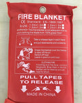 Fiberglass fire blanket 0.43mm thick flame retardant emergency safety cover in multiple sizes on white background
