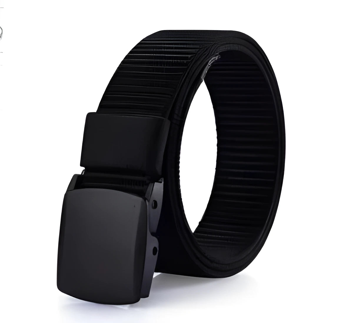 Men's anti-allergic belt metal buckle Korean version black colour