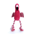 Pink animal-shaped corduroy dog toy with squeaker for small and large dogs