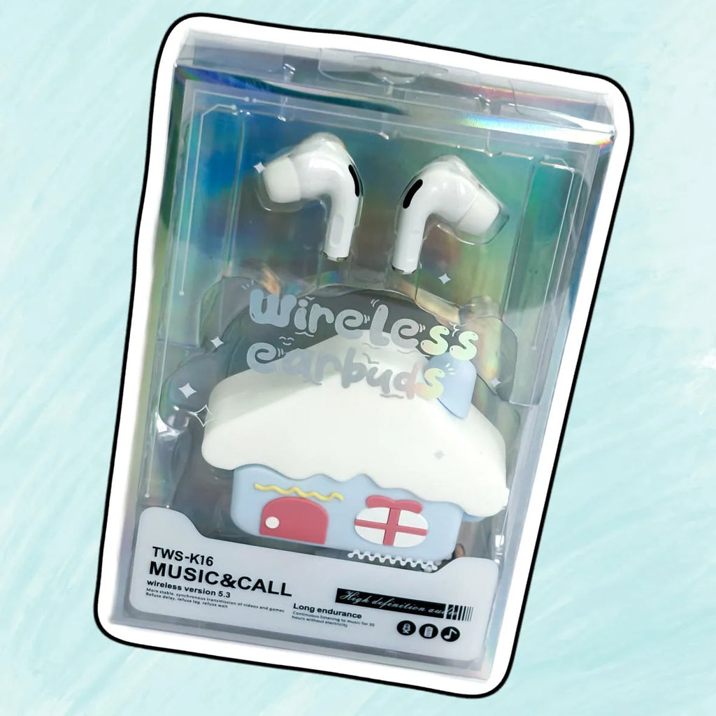 Cartoon doll silicone protective cover for in-ear earphones, small house design, PC ABS shell