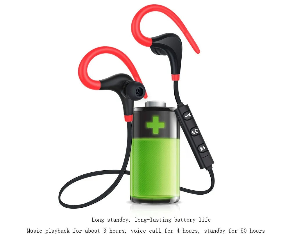 BT-01 Big Horn sports Bluetooth earbud, 45g, Bluetooth 4.1, 10m range, 60mAh, black red green blue