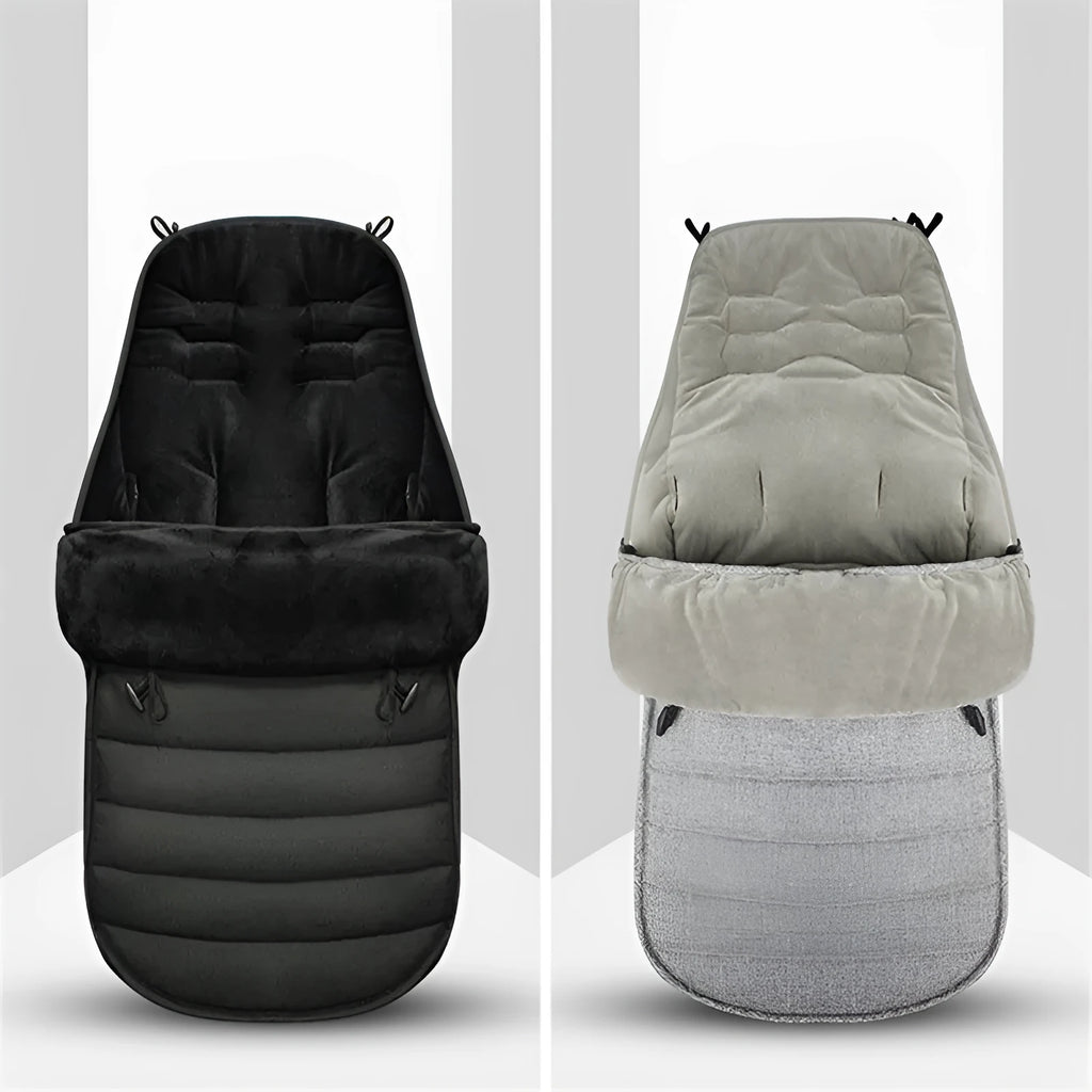 Baby warm cotton sleeping bag 90cm in grey with unisex design for newborns
