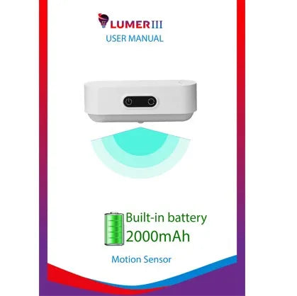 White magnetic USB rechargeable LED night light with touch controls mounted on study cabinet