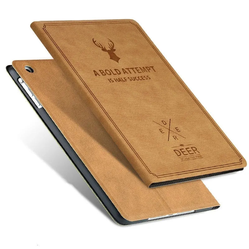 Flat protective cover for iPad, clamshell, PC and imitation leather, colour selected