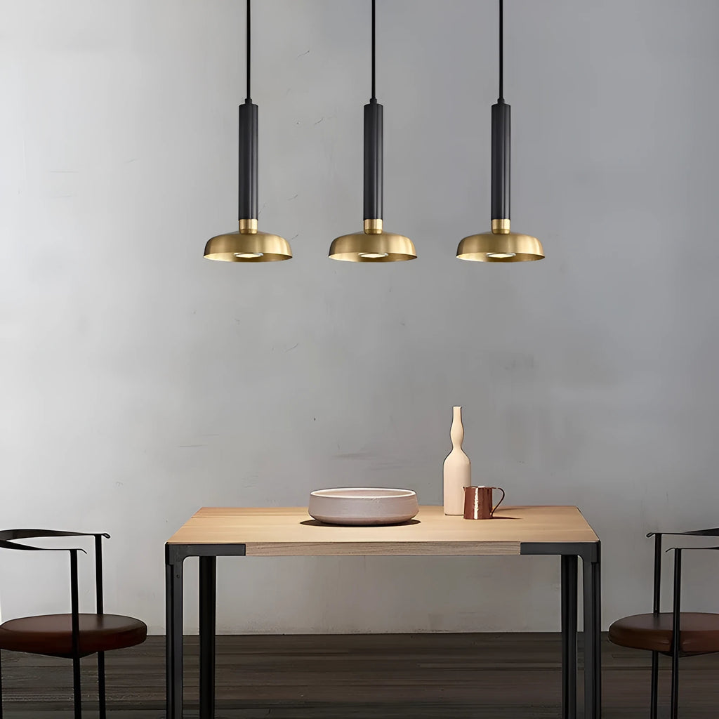 Italian minimalist copper and glass pendant light for bedroom or dining room, 220V, six light colour options