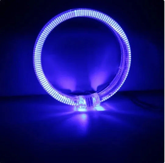 LED light guide angel eye decorative lens ring for 12V cars in 80mm 95mm 105mm 110mm PVC IP68
