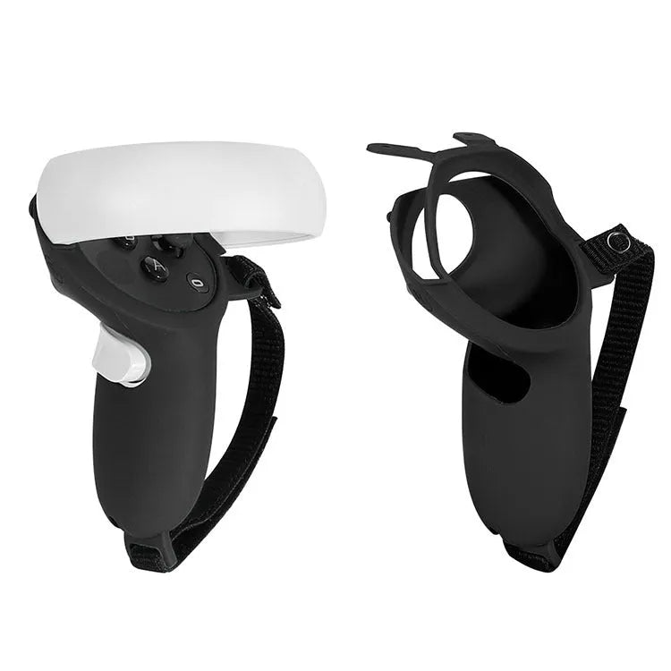 Black silicone glasses host accessory set with protective cover, eye mask, handles and button caps