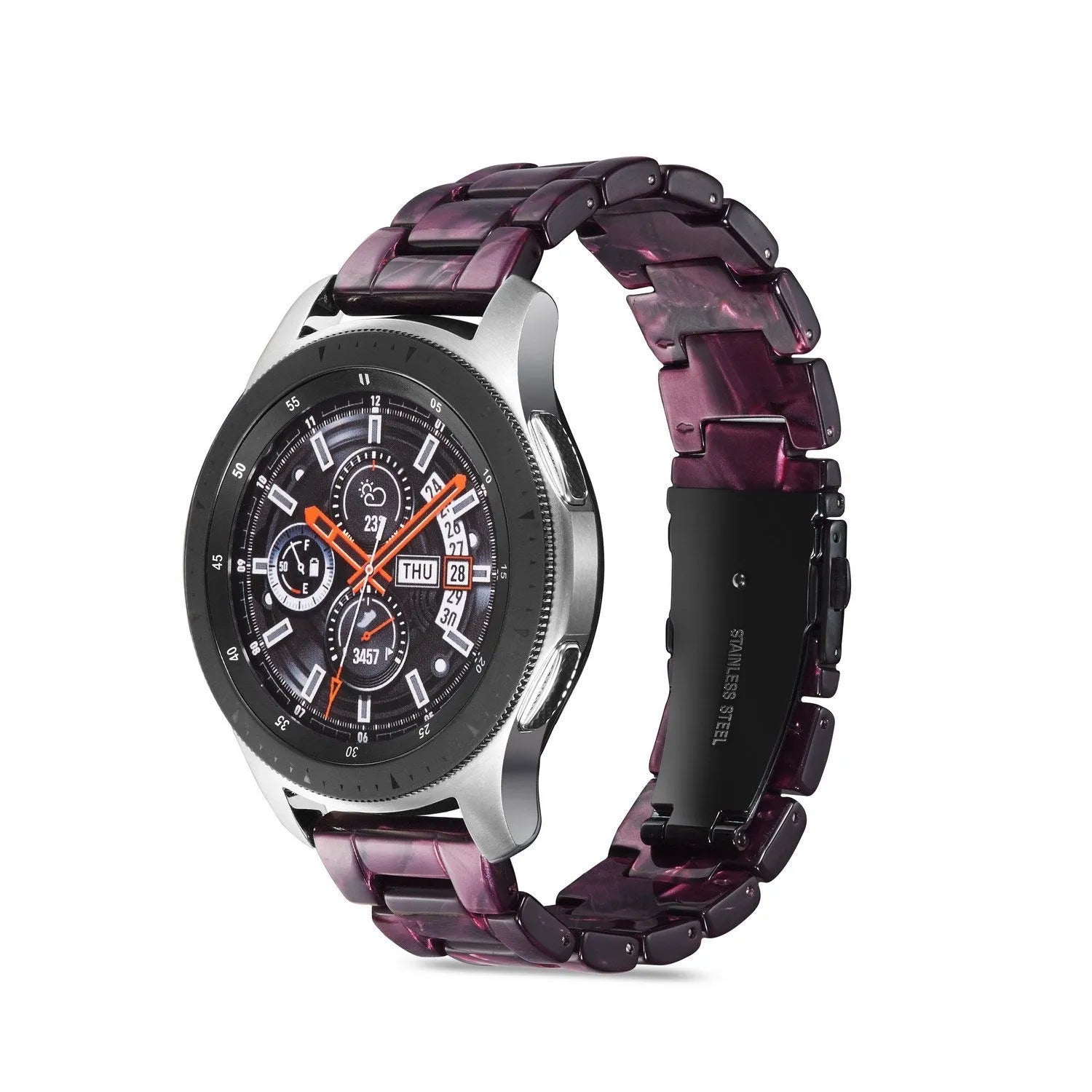 Universal 22mm resin watch strap in multiple colours for Apple Watch, 170mm length