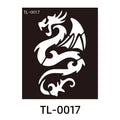 85 x 100mm hollow tattoo sticker, printed geometric decoration, single piece pack