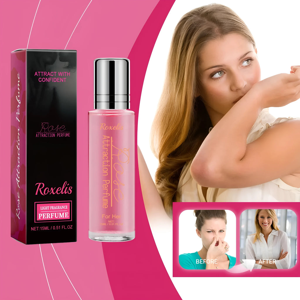 Rose light perfume in 15ml portable bottle for body care