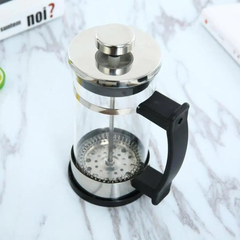 Compact 350ml glass and stainless steel manual pour over coffee maker