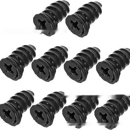 Rubber tyre repair screws, small 5.3x11.7mm and large 6.8x12.7mm, with black screwdriver, 50 large and 50 small.