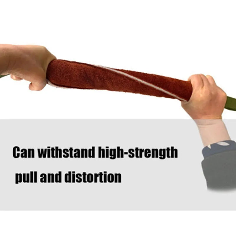 Natural cowhide dog biting training stick 40cm on plain background training exercise toy