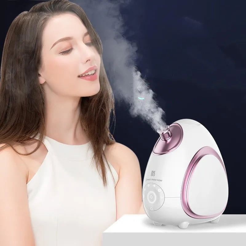 White household face aromatherapy steamer with 300mL water tank and hot cold fog modes