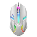 Wired luminous e-sports office computer mouse with 1.35m USB cable in black