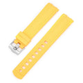 Original style replacement watch strap in multiple colours with silver buckle, shown in 20mm and 22mm widths.