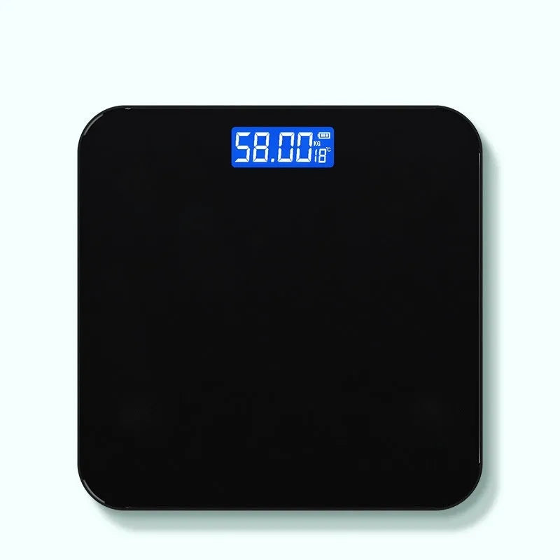 Electronic body weight scale with USB charging in choice of black, rose red or white colour