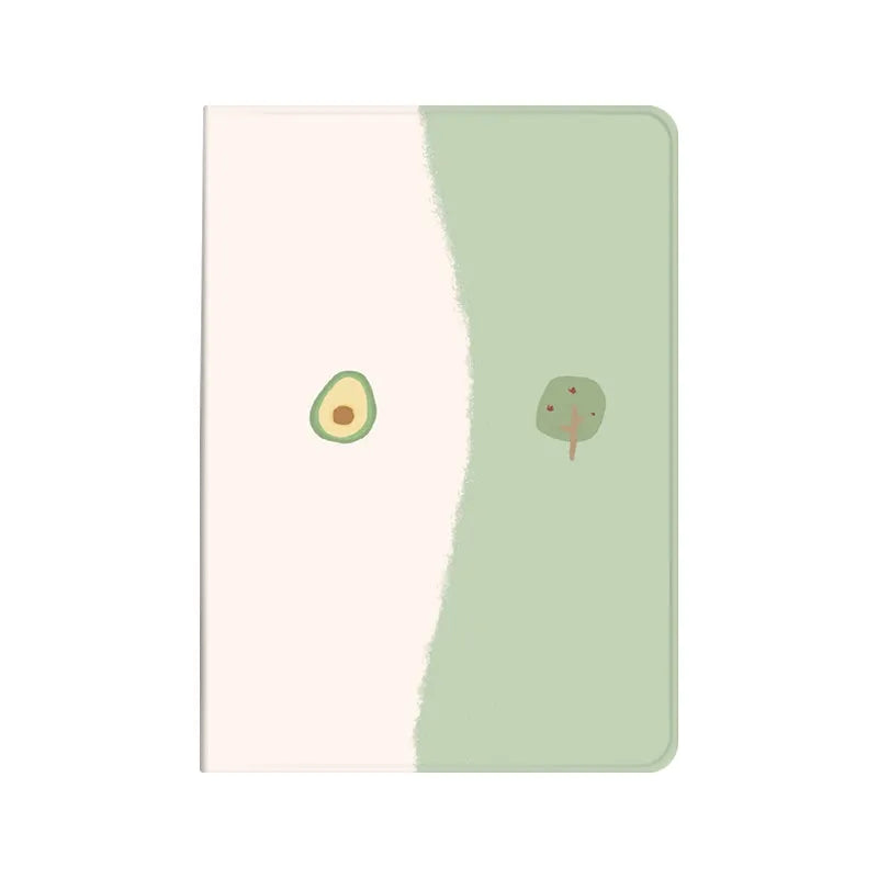 Literary Avocado tablet case for iPad Pro, Air, Mini – book style cover with pen slot