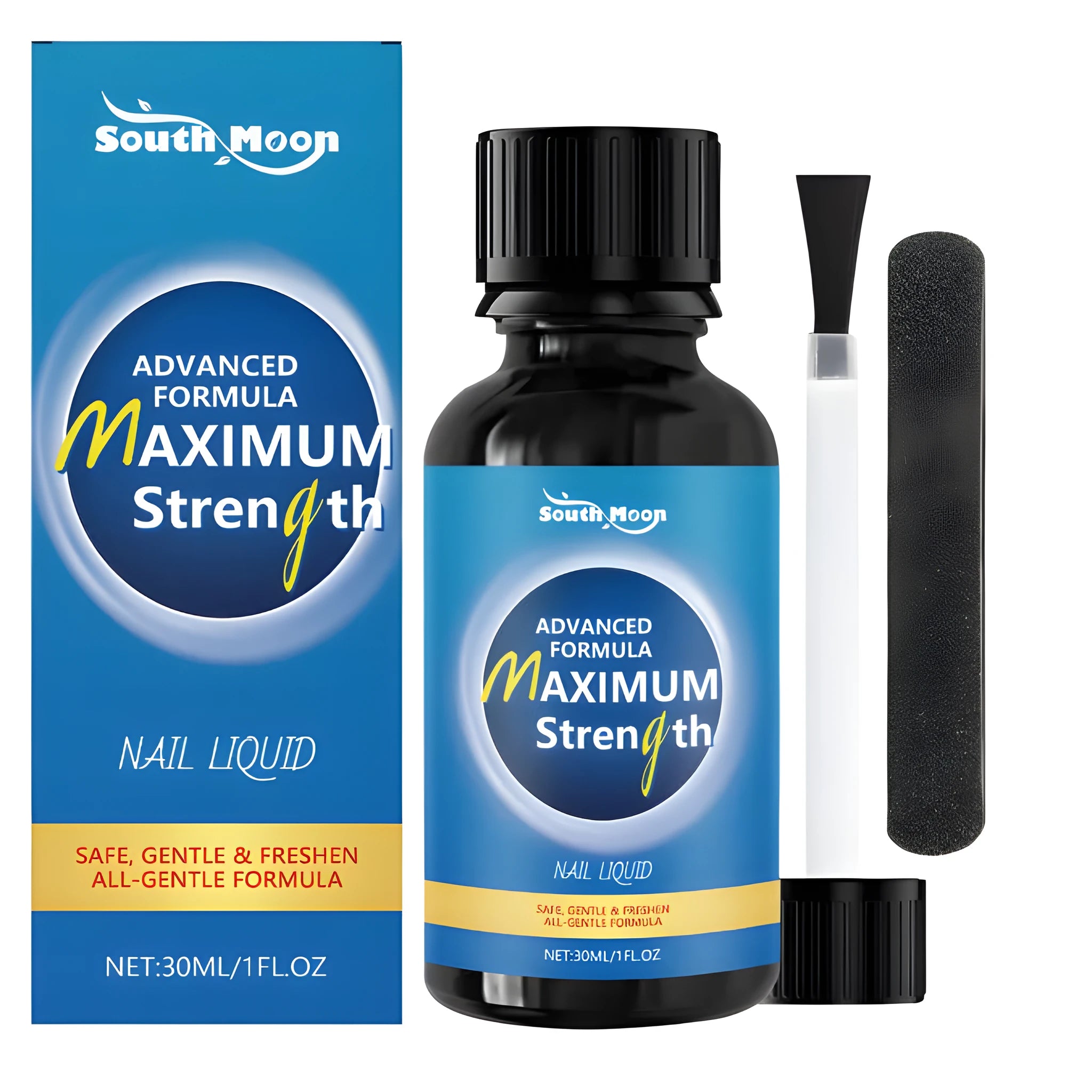 30ml nail fungus essence with ginger, tea tree and peppermint oil, and nail file for nail care