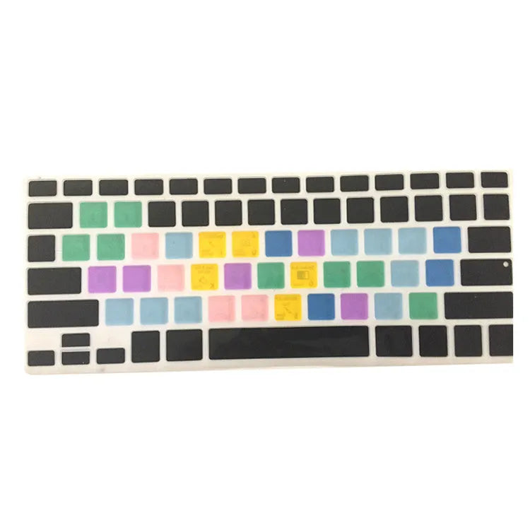 Silicone keyboard cover with Adobe Illustrator shortcuts for MacBook Pro Air 13 15 17, 28.7cm x 11.9cm.