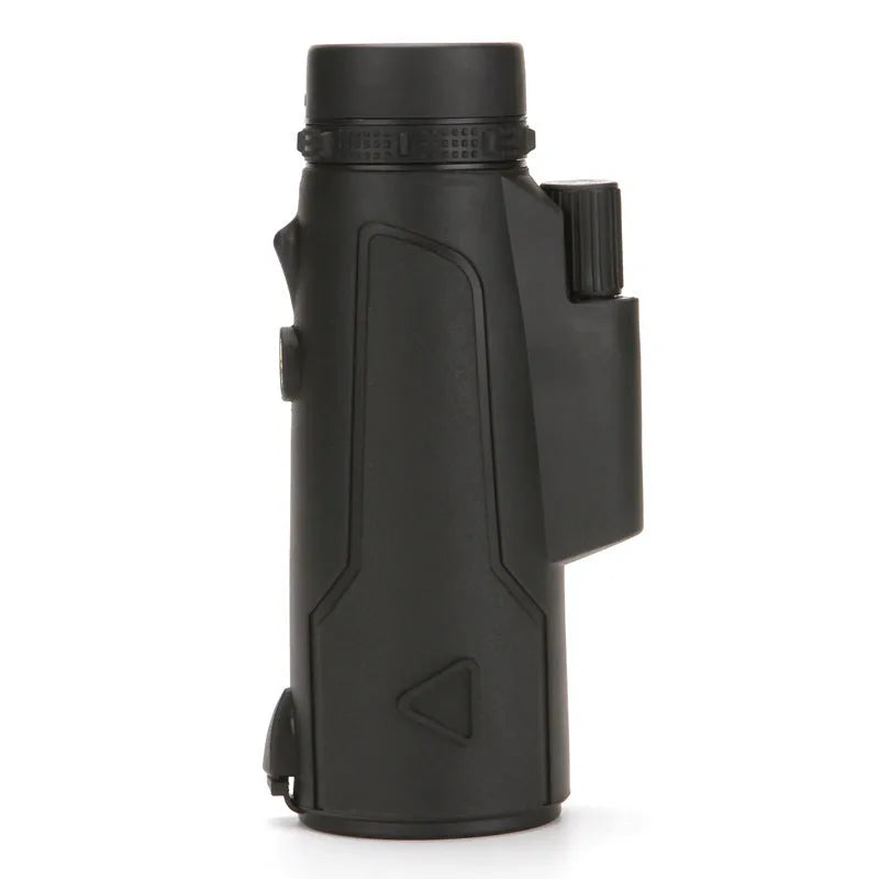 Black 20x50 monocular telescope with 12x magnification and 50mm objective lens